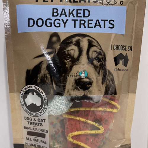 Baked Doggy Treats 4 piece Hang Sell Bag
