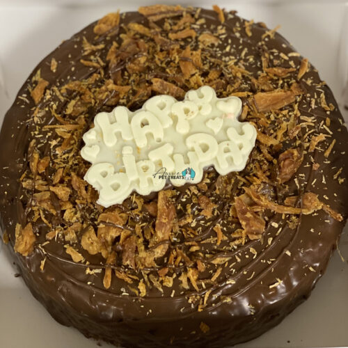 Choc Caramel Crunch Doggy Birthday Cake